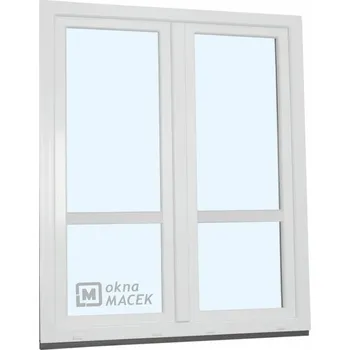 Vchodové dveře Plastové balkonové dveře - KNIPPING 70 AD, 1500x2000 mm, O+OS klapačka, s příčkou, bílá Otevírání: levé, Provedení: jednostranná klika + madýlko + PVC rám + příslušenství a montážní materiál zdarma