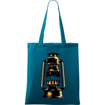 Petrolejka s horami - Taška bavlněná - 42 x 38 cm ( Petrolejová )