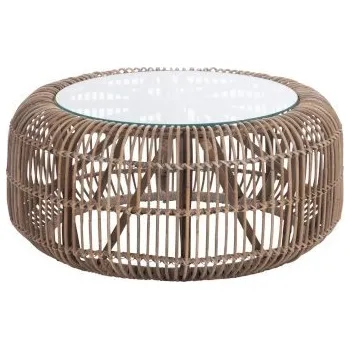 Konferenční stolek Přírodní ratanový konferenční stolek - Ø 85 * 40cm