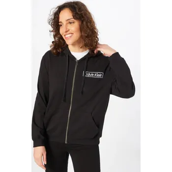 Dámská mikina Dámská mikina s kapucí Calvin Klein QS6138 S Černá