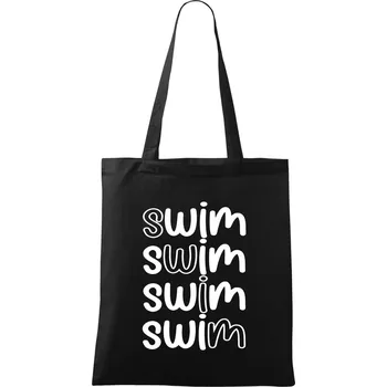 Swim nápis - Taška bavlněná - 42 x 38 cm ( Černá )