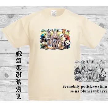 detske-tricko_uv_potisk_zviratka_ZOO Barva: Natural - přírodní, velikost: 152