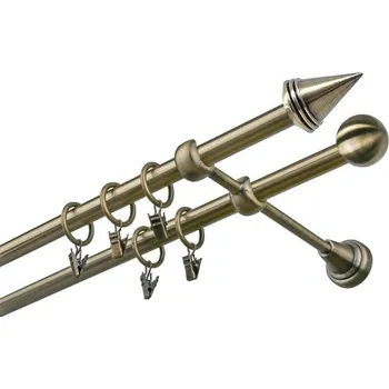 Garnýž Garnýž kovová 480 cm dvouřadá - dvojitá 19 Hrot mosaz