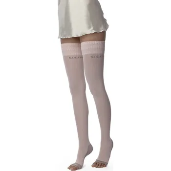 Dámské punčochy SOLIDEA Night Wellness 70 stehenní punčochy, Barva Nero, Velikost L