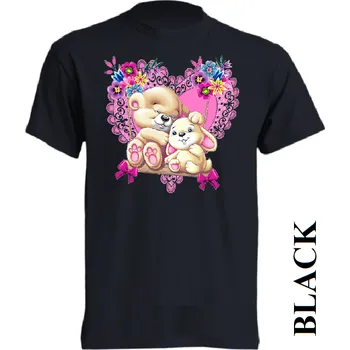 detske-levne-bavlnene-tricko-potisk-laska-zviratka Barva: Black -černá, velikost: 152