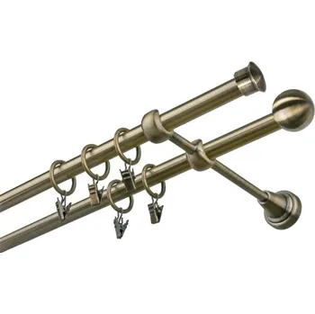 Garnýž Garnýž kovová 320 cm dvouřadá - dvojitá 19 Duo mosaz