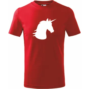 ON-DESIGN Dětské tričko s JEDNOROŽCEM Velikost: 146 cm/10 let, Barva: červená