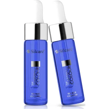 Přípravek na nehty Silcare The Garden of Color Nail Oil Coconut Sea Blue Hydratační a regenerační olej na nehty s vůní kokosu 15 ml