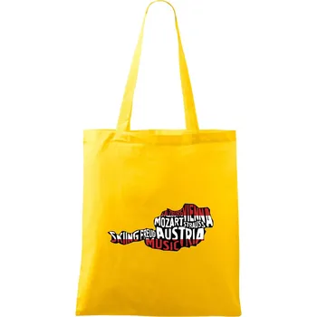 Mapy - názvy měst - Rakousko - Taška bavlněná - 42 x 38 cm ( Žlutá )