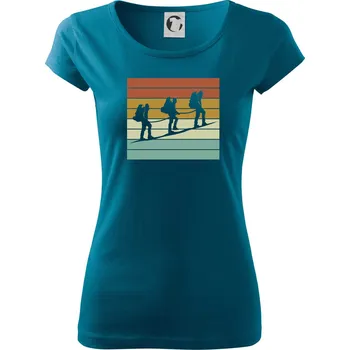 Vintage výprava - Dámské triko Pure - S ( Petrolejová )