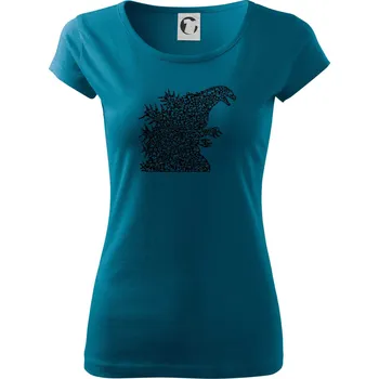 Dámské oblečení Godzilla ikony asie - Dámské triko Pure - XL ( Petrolejová )