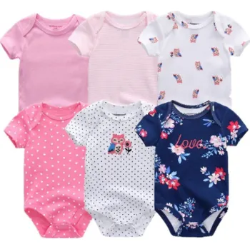 6 ks kojenecké body s krátkým rukávem - dívčí mix Věk: 9M, Set: Set 8