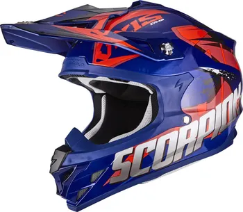 Helma na motorku Scorpion Exo Defender VX-15 EVO AIR modrá/červená M
