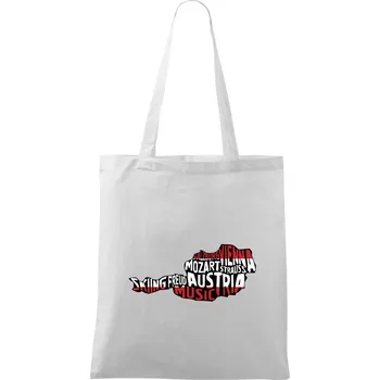 Mapy - názvy měst - Rakousko - Taška bavlněná - 42 x 38 cm ( Bílá )