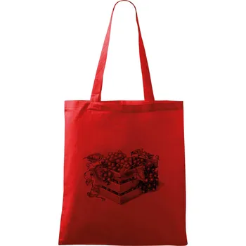 Bedna s vínem - Taška bavlněná - 42 x 38 cm ( Červená )