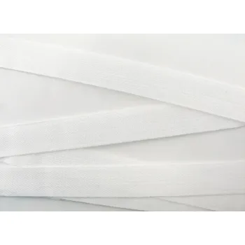 Stuha Batistka plátnovka – bílá - šíře 1 cm