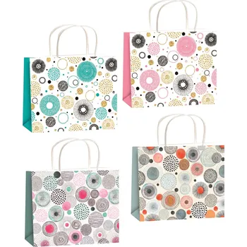 Dárková taška Taška dárková se zlatou ražbou L horizont 32x26x12,7cm, 1ks