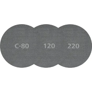 Brusný papír Wolfcraft 5 x samodržná mřížková plátna zrno 120, ø 180 mm 5615000