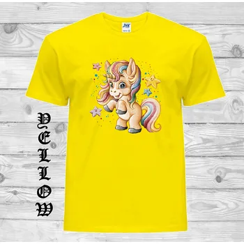 detske-levne-bavlnene-tricko-potisk-maly-jednorozec Barva: Yellow - žlutá, velikost: 116
