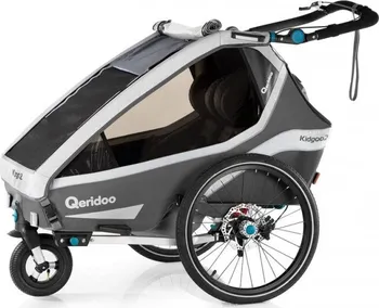 vozík za kolo Qeridoo Kidgoo 2 Sport šedý