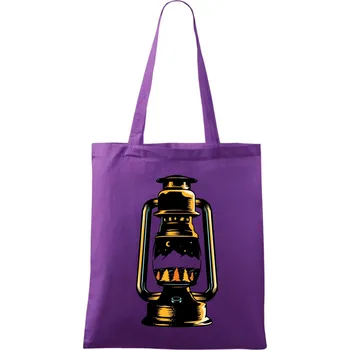 Petrolejka s horami - Taška bavlněná - 42 x 38 cm ( Fialová )