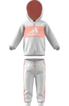 adidas Jr Jogging Logo Hooded Light Grey 9-12 měsíců
