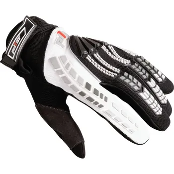 Moto rukavice Pilot Motokrosové rukavice černo/bílé 3XL