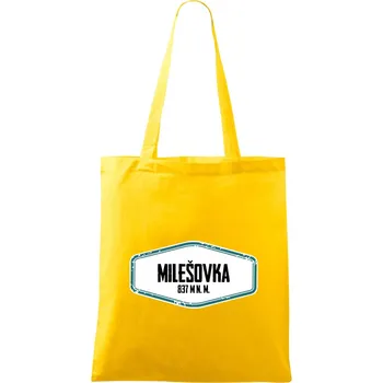 Hora Milešovka - Taška bavlněná - 42 x 38 cm ( Žlutá )