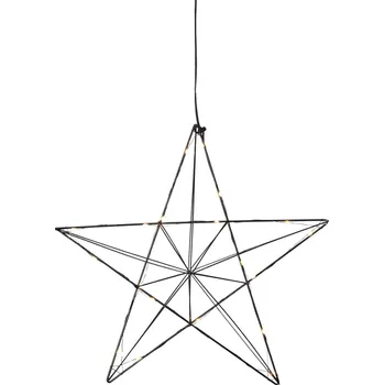 Star trading Závěsná svítící hvězda LINE 38 cm, 20x LED černá