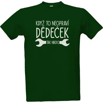 Tričko s potiskem Dědeček to opraví pánské