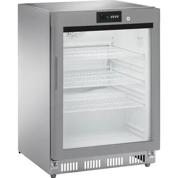 Skříň chladící AKD 200RG SS 140 L nerez/sklo