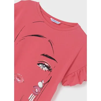 Dívčí tričko Dívčí tričko Mayoral 6025-045 barva: růžová, Rozměr: 128 (8 let)