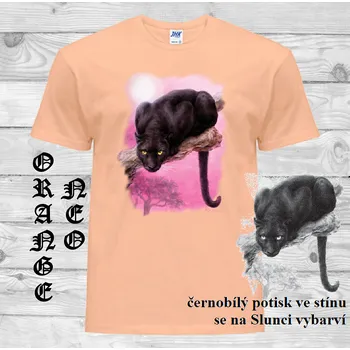 panske-bavlnene_tricko_uv_potisk_cerny_panter Barva: Orange neo - matně oranžová, velikost: M