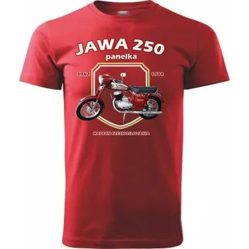 Pánské tričko STRIKER Tričko Jawa 250 panelka Barva: Červená, Velikost: XXXL