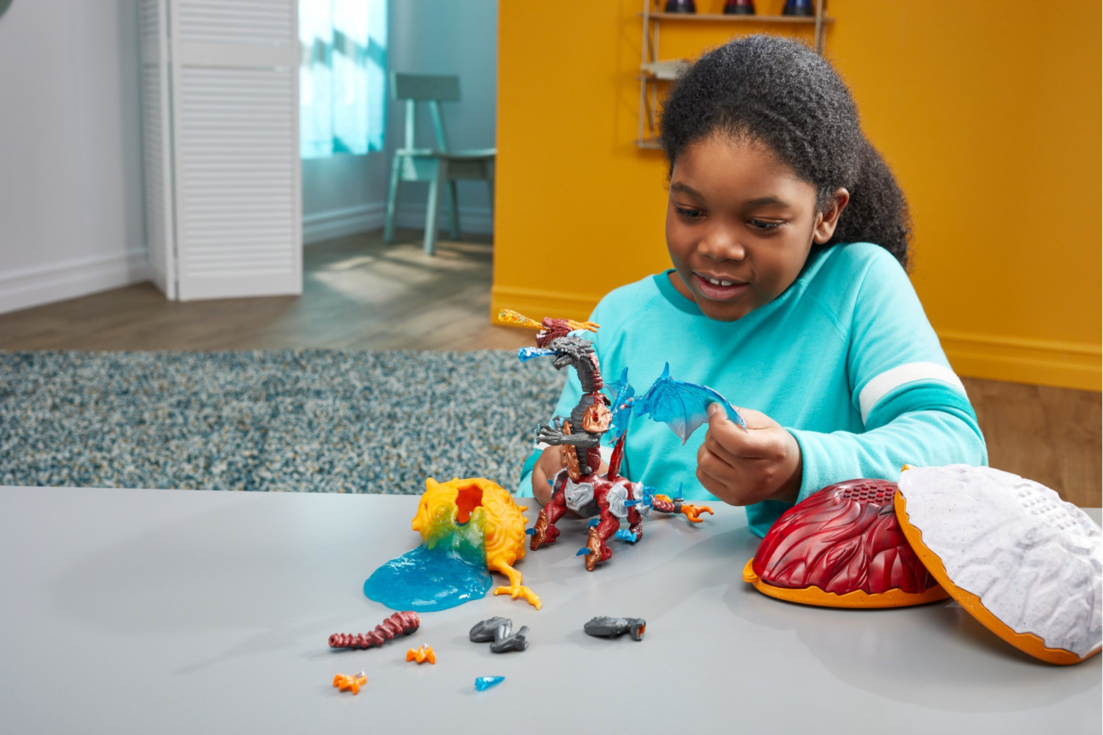 foto Figurka Mattel Breakout Beasts GGJ66 dvouhlavý drak