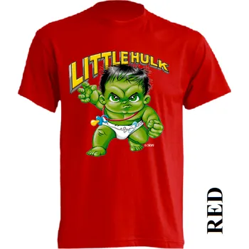 Chlapecké tričko detske-levne-bavlnene-tricko-potisk-Hulk Barva: Red - červená, velikost: 128