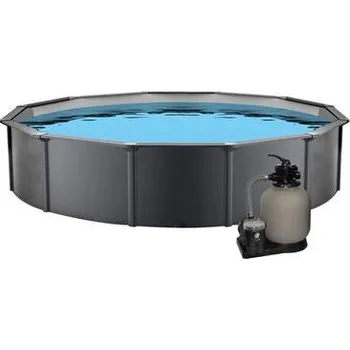 Bazén Bazén Nuovo de Luxe 4,6 x 1,2m set Antracit + písková filtrace 6m3/hod