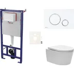Cenově zvýhodněný závěsný WC set SAT do lehkých stěn / předstěnová montáž + WC SAT Brevis SIKOSSBR76K