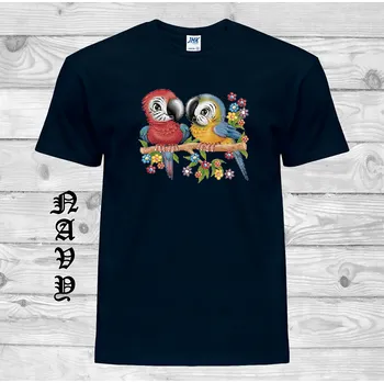 detske-levne-bavlnene-tricko-potisk-maly-papousci Barva: Navy - tmavě modrá, velikost: 116