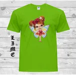 detske-levne-bavlnene-tricko-potisk-vila Barva: Lime - limetková, velikost: 128