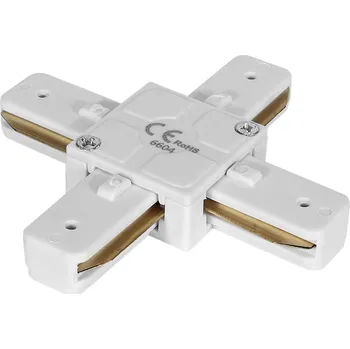 LED panel DomenoLED křížová spojka/konektor bílá