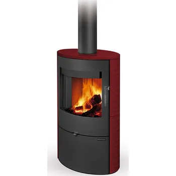 Krbová kamna ROMOTOP SONE 01 keramika cherry 75705- keramická krbová kamna s reliéfem