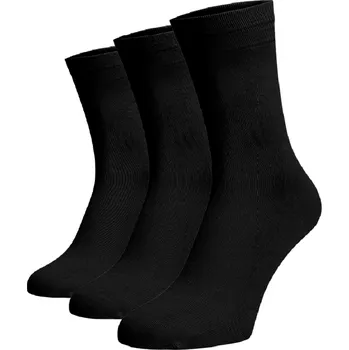 Dámské ponožky Zvýhodněný set 3 párů vysokých ponožek - černé Černá Bavlna 35-38