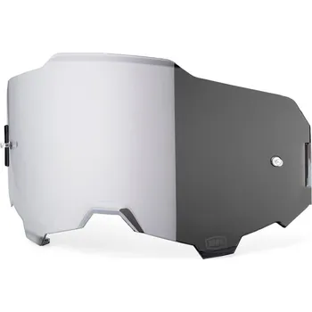 Motocyklové brýle plexi ARMEGA, 100% (stříbrné chrom, Anti-fog)