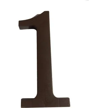 Číslo "1", 180 mm, plastová hnědá