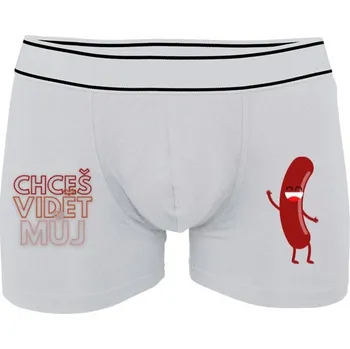 T-shock Boxerky Kariban s potiskem Trenky Chceš vidět můj párek pánské