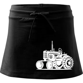 Dámská sukně Traktor Ukrajinské armády - Sportovní sukně - two in one - XL ( Černá )