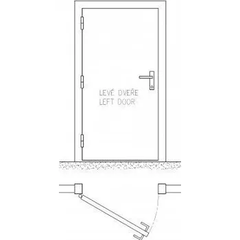 Nábytkové kování Závěs dv.UŘ lom.120 L Lak