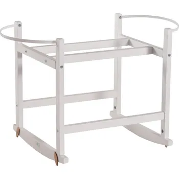 Ahojbaby Rocking Baby houpací stojan na Mojžíšův košík, White