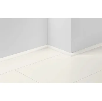 soklová lišta Lišta PARADOR Čtvrtkruhový profil Jednobarevná bílá lesk D003 1745272